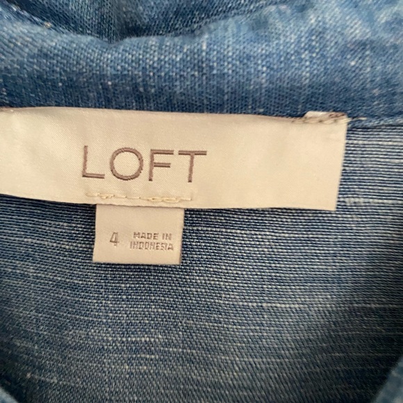 Lightweight soft cotton denim midi dress. - Picture 3 of 4